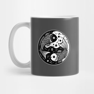 Ying yang two fishes tattoo Mug